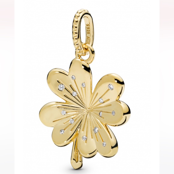 Pandora gold plated Bracelet with two charms - Picture 5 of 15